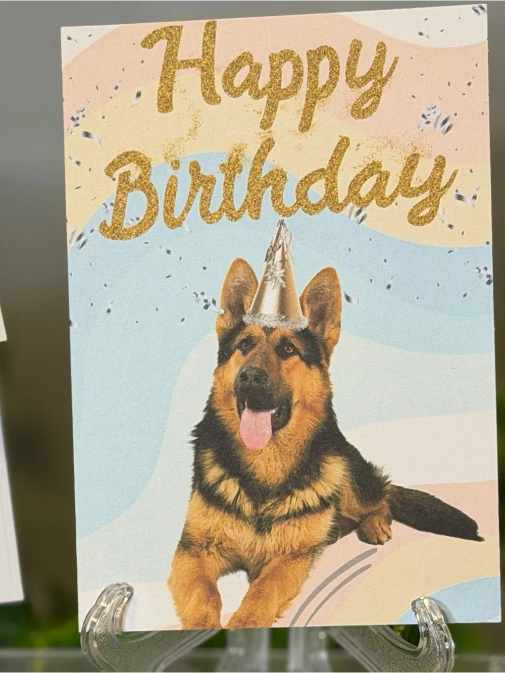 Happy Birthday German Shepherd Greeting Card Set of 15 with Envelopes Blank